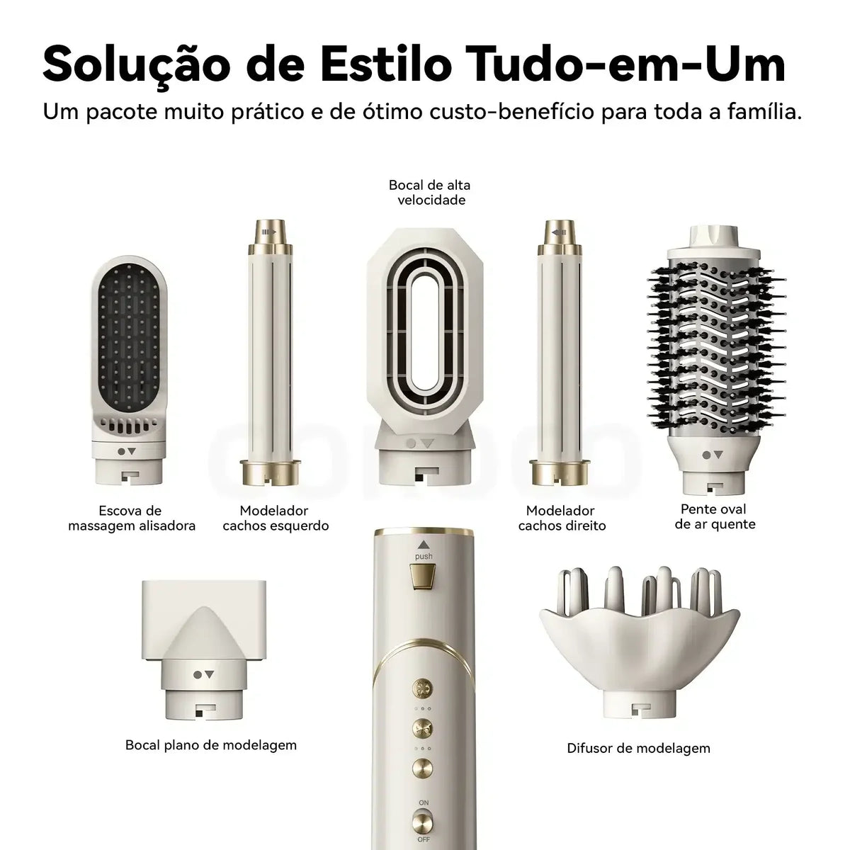 Escova Multifunções 7 em 1 – 1200W Bivolt – Gokoco